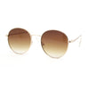 Retro Nerdy Round Thick Metal Rim Fashion Sunglasses