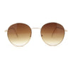 Retro Nerdy Round Thick Metal Rim Fashion Sunglasses