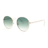 Retro Nerdy Round Thick Metal Rim Fashion Sunglasses