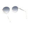 Retro Nerdy Round Thick Metal Rim Fashion Sunglasses