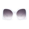 Womens XL Oversized Rectangular Thick Arm Wrap Around Plastic Sunglasses