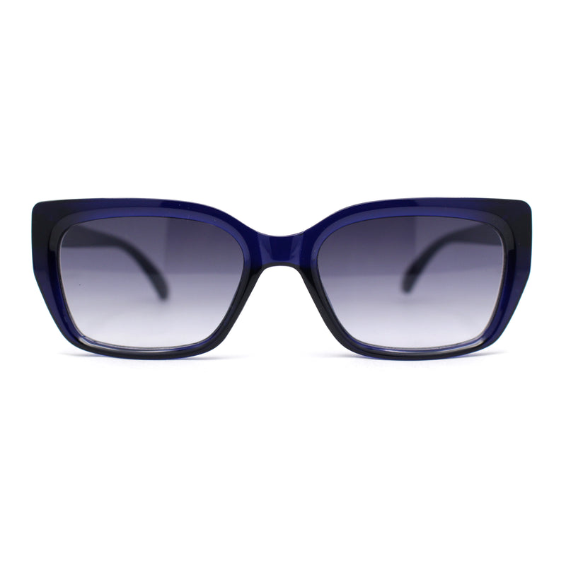 Womens Classy Chic Squared Cat Eye Rectangular Plastic Sunglasses