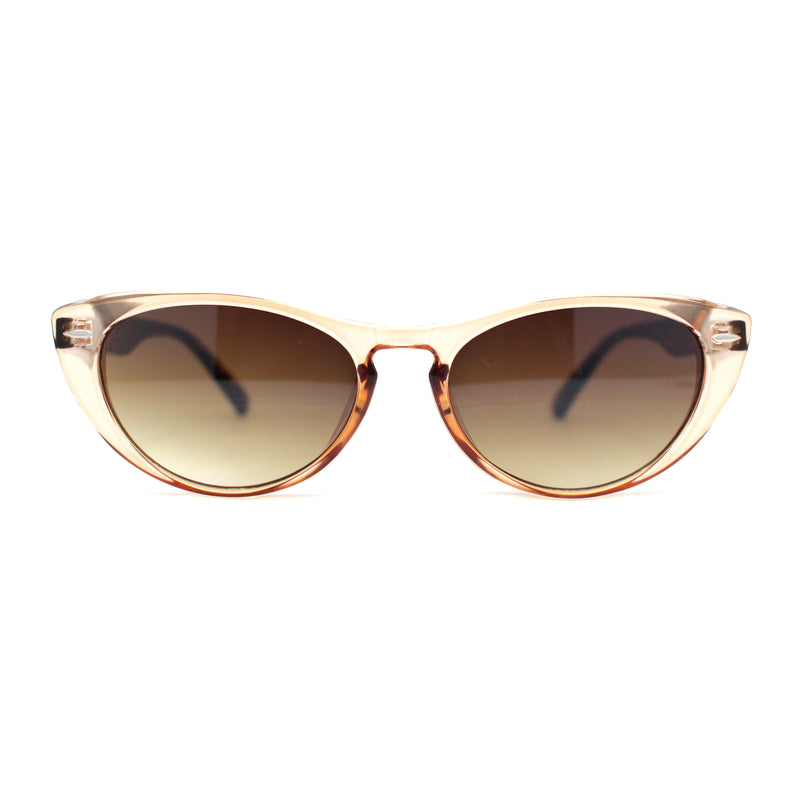 Womens Retro Hipster Keyhole Bridge Cat Eye Plastic Sunglasses