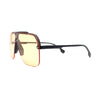 Mens Rimless Half Rim Oversized Mobster Rectangle Racer Plastic Sunglasses