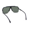 Mens Rimless Half Rim Oversized Mobster Rectangle Racer Plastic Sunglasses