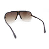 Mens Rimless Half Rim Oversized Mobster Rectangle Racer Plastic Sunglasses