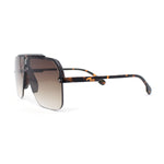 Mens Rimless Half Rim Oversized Mobster Rectangle Racer Plastic Sunglasses