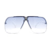 Mens Rimless Half Rim Oversized Mobster Rectangle Racer Plastic Sunglasses