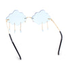 Womens Tassle Cloud Shape Rimless Unique Retro Party Shade Sunglasses