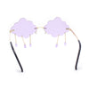 Womens Tassle Cloud Shape Rimless Unique Retro Party Shade Sunglasses