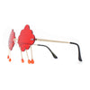 Womens Tassle Cloud Shape Rimless Unique Retro Party Shade Sunglasses