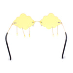 Womens Tassle Cloud Shape Rimless Unique Retro Party Shade Sunglasses