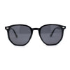 Mens Polarized Thin Plastic Horn Rim Hipster Rectangle Retro Sunglasses