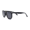 Mens Polarized Thin Plastic Horn Rim Hipster Rectangle Retro Sunglasses