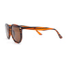 Mens Polarized Thin Plastic Horn Rim Hipster Rectangle Retro Sunglasses