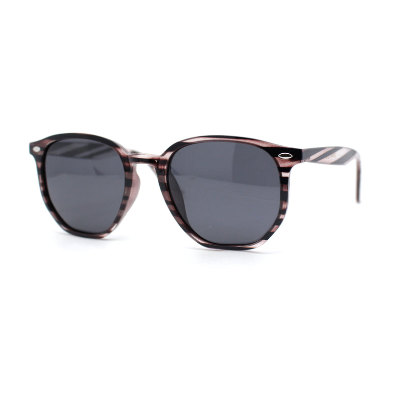 Mens Polarized Thin Plastic Horn Rim Hipster Rectangle Retro Sunglasses