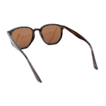 Mens Polarized Thin Plastic Horn Rim Hipster Rectangle Retro Sunglasses