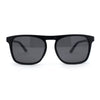 Mens Polarized Frost Thin Plastic Keyhole Horn Rim Hipster Sport Sunglasses