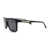 Mens Polarized Frost Thin Plastic Keyhole Horn Rim Hipster Sport Sunglasses