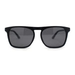 Mens Polarized Frost Thin Plastic Keyhole Horn Rim Hipster Sport Sunglasses