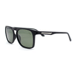 Mens Polarized Frost Thin Plastic Keyhole Horn Rim Hipster Sport Sunglasses