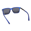 Mens Polarized Frost Plastic Horn Rim Metal Arm Sport Sunglasses