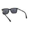 Mens Polarized Frost Plastic Horn Rim Metal Arm Sport Sunglasses