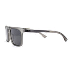 Mens Polarized Frost Plastic Horn Rim Metal Arm Sport Sunglasses