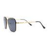 Mens Luxury Rimless Euro Style Mafia Metal Rim Rectangle Sunglasses