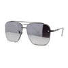 Mens Luxury Rimless Euro Style Mafia Metal Rim Rectangle Sunglasses