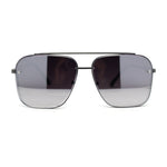 Mens Luxury Rimless Euro Style Mafia Metal Rim Rectangle Sunglasses