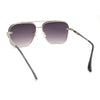 Mens Luxury Rimless Euro Style Mafia Metal Rim Rectangle Sunglasses