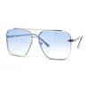 Mens Luxury Rimless Euro Style Mafia Metal Rim Rectangle Sunglasses