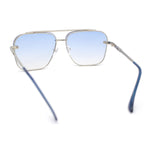 Mens Luxury Rimless Euro Style Mafia Metal Rim Rectangle Sunglasses