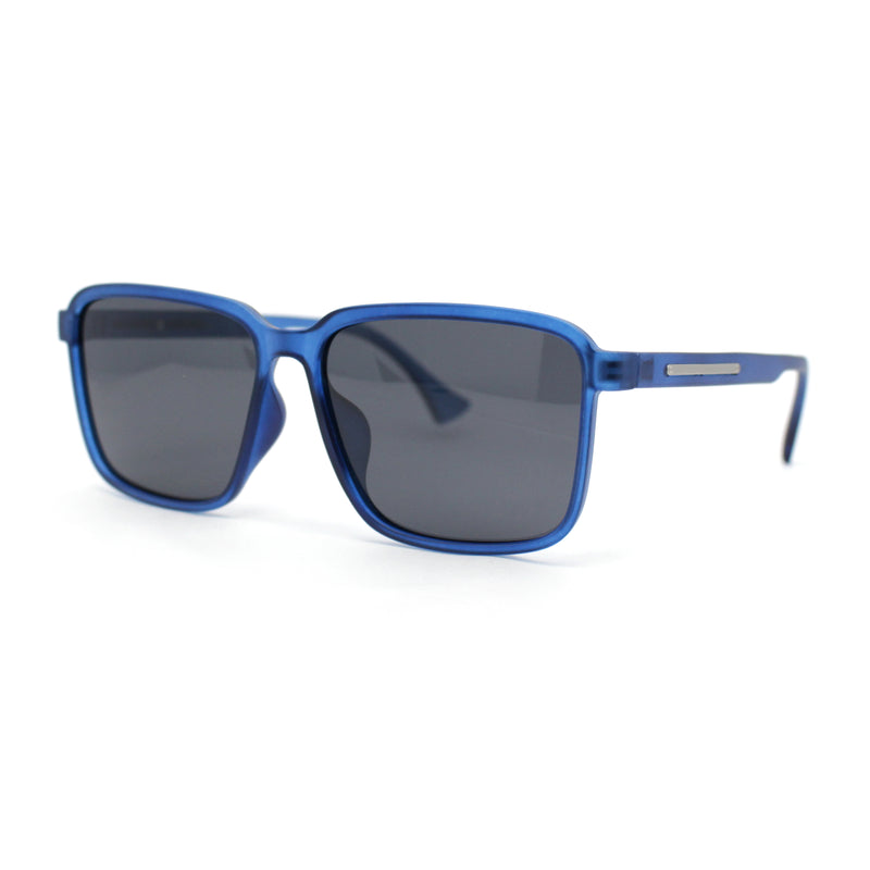 Polarized Rectangular Mens Gentlemanly Simple Frost Plastic Sunglasses