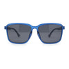 Polarized Rectangular Mens Gentlemanly Simple Frost Plastic Sunglasses