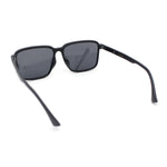 Polarized Rectangular Mens Gentlemanly Simple Frost Plastic Sunglasses