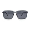 Polarized Rectangular Mens Gentlemanly Simple Frost Plastic Sunglasses