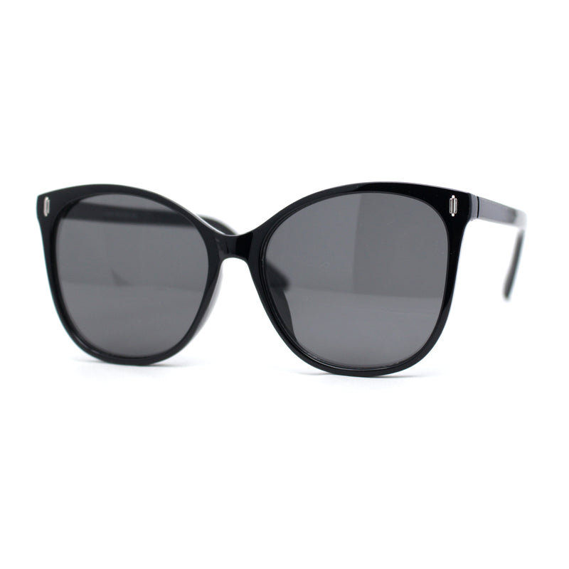 Womens Oversized Thin Plastic Butterfly Style Cat Eye Minimal Sunglasses