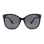 Womens Oversized Thin Plastic Butterfly Style Cat Eye Minimal Sunglasses