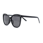 Womens Oversized Thin Plastic Butterfly Style Cat Eye Minimal Sunglasses