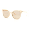 Womens Oversized Thin Plastic Butterfly Style Cat Eye Minimal Sunglasses