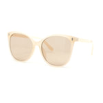 Womens Oversized Thin Plastic Butterfly Style Cat Eye Minimal Sunglasses