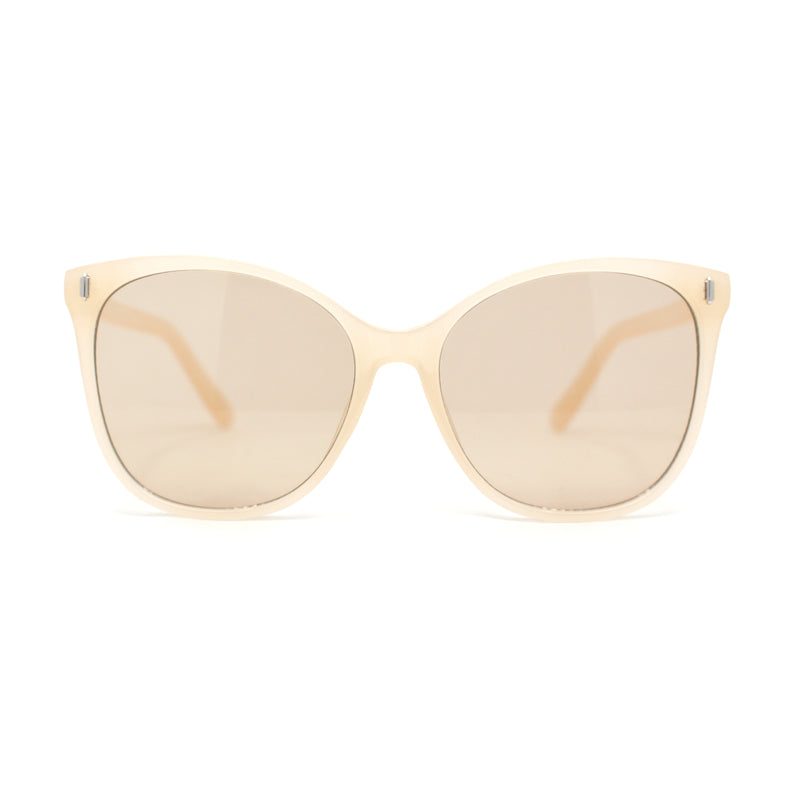 Womens Oversized Thin Plastic Butterfly Style Cat Eye Minimal Sunglasses