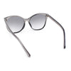 Womens Oversized Thin Plastic Butterfly Style Cat Eye Minimal Sunglasses