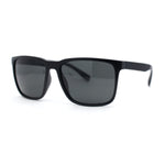 Mens Rectangular Minimal Horn Rim Sporty Gentlemanly Sunglasses