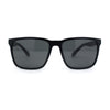 Mens Rectangular Minimal Horn Rim Sporty Gentlemanly Sunglasses