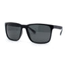 Mens Rectangular Minimal Horn Rim Sporty Gentlemanly Sunglasses