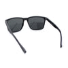 Mens Rectangular Minimal Horn Rim Sporty Gentlemanly Sunglasses