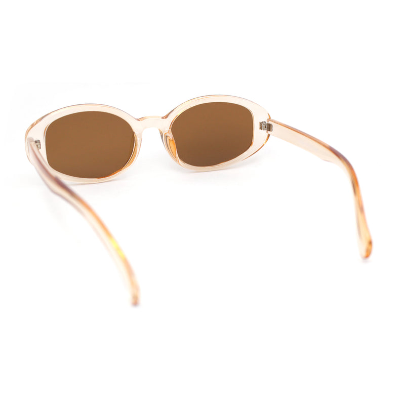 Womens Retro Classy Chic Mod Oval Plastic Fashion Sunglasses